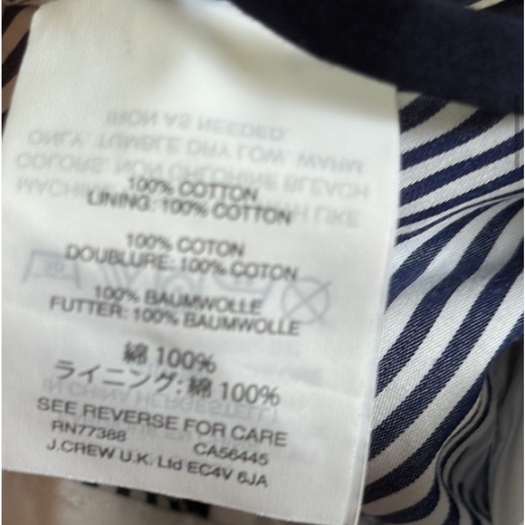 🆕 J. Crew Seersucker Jumpsuit Blue & White. Hand Pockets. Waist Tie. Size 6 - Picture 9 of 13